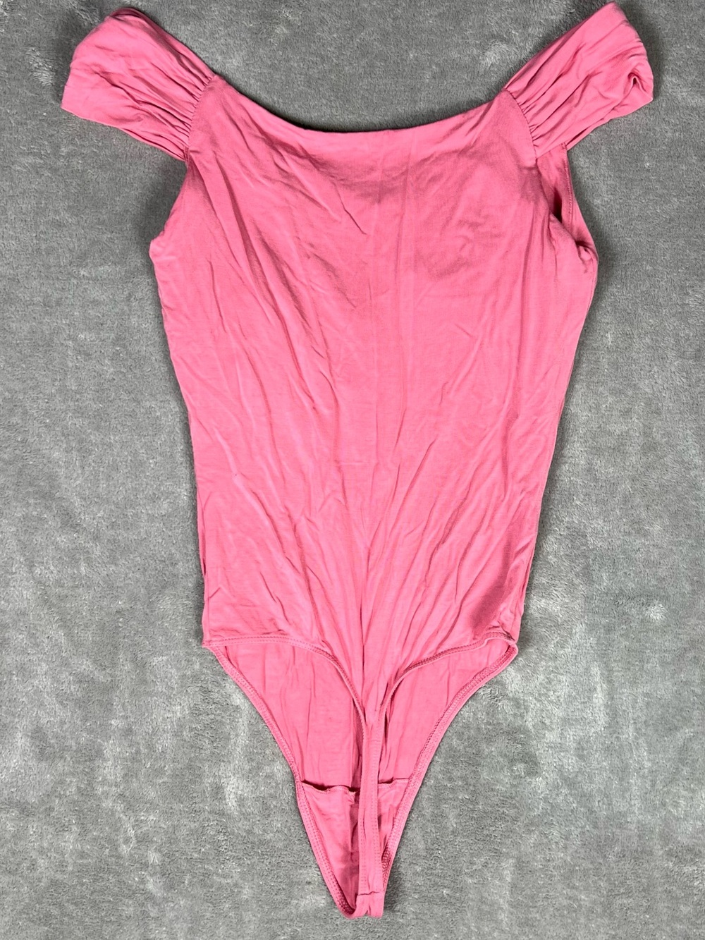 Aritzia Wilfred Bodysuit Womens Small Libellule Pink Ruched Cap-Sleeve Feminine - Picture 5 of 9